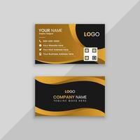 golden Business card design vector