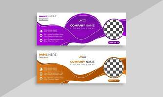 Email signature template vector