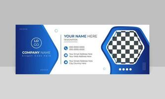 Email signature template vector