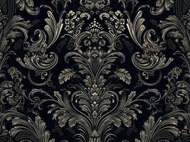Royal vintage Victorian Gothic background Rococo venzel and whorl created with technology. photo
