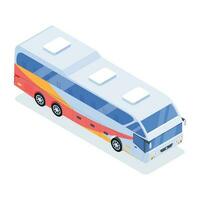 Isometric icon of public Transport vector