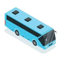 isométrica icono de público transporte vector