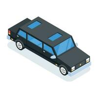 Isometric icon of public Transport vector