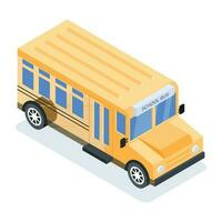 Isometric icon of public Transport vector