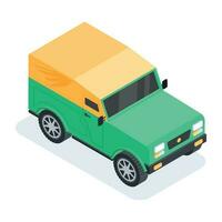 Isometric icon of public Transport vector