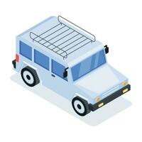 isométrica icono de público transporte vector