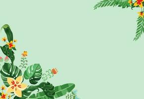 vector diseño, ilustración de un tropical antecedentes con vacío areas