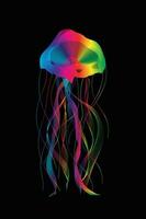 vector design, illustration of a cool spectrum jellyfish background for your computer wallpaper