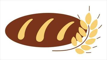 Bread with wheat ear icon vector illustration