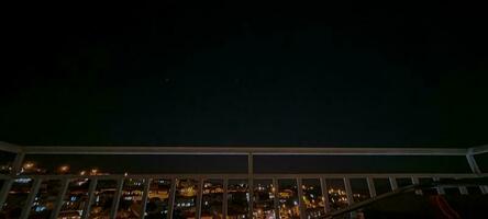 Night view from apartment balcony in Brazil photo