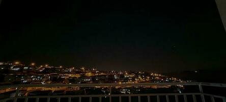 Night view from apartment balcony in Brazil photo