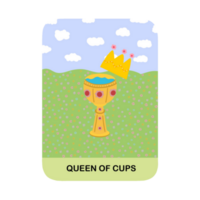 koningin van kopjes, tarot kaarten cups verzameling png