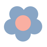 dunkel Blau ii Pastell- Blume Gekritzel png
