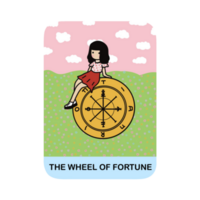 le roue de fortune Majeur arcanes tarot png