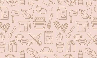 Bakery background vector illustration