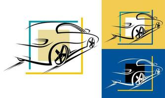 Car logo design vector illustration, brand identity emblem