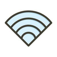 Internet Connection Vector Thick Line Filled Colors Icon Design