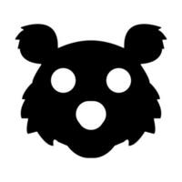 Polar Bear Glyph Icon Design vector