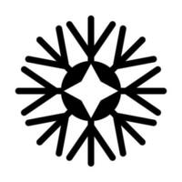 Snowflake Glyph Icon Design vector