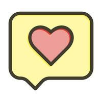 Love Message Vector Thick Line Filled Colors Icon Design