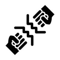 Fighting Glyph Icon Design vector