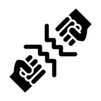 Fighting Glyph Icon Design vector