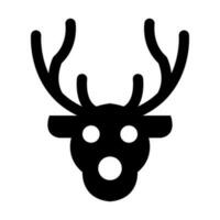 Reindeer Glyph Icon Design vector