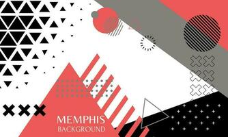 Memphis abstract background vector illustration