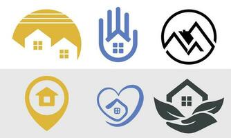 House logo set vector design illustration