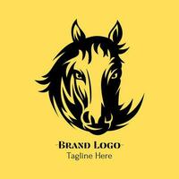 Horse head logo vector design illustration, animal logos concept