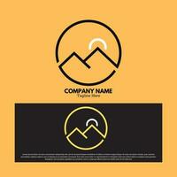 Mountain logo design vector illustration