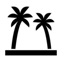 Coconut Tree Glyph Icon Design vector