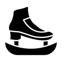 hielo patinar glifo icono diseño vector