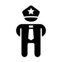 Policeman Glyph Icon Design vector