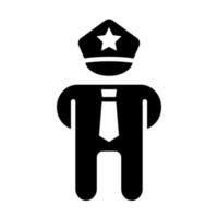 Policeman Glyph Icon Design vector