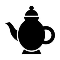 Teapot Glyph Icon Design vector