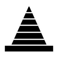 Cones Signal Glyph Icon Design vector