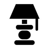 Table Lamp Glyph Icon Design vector