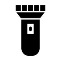 Flashlight Glyph Icon Design vector