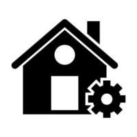 Home Setting Glyph Icon Design vector