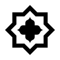 Islamic Star Glyph Icon Design vector