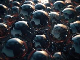 Futuristic abstract spheres geometric background created with technology. photo