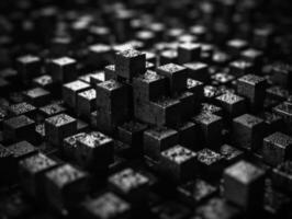 Futuristic cement cubes background Abstract geometric mosaic grid Square tiles pattern technology photo