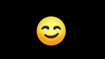 riendo sonrisa emoji icono lazo animación vídeo transparente antecedentes con alfa canal video