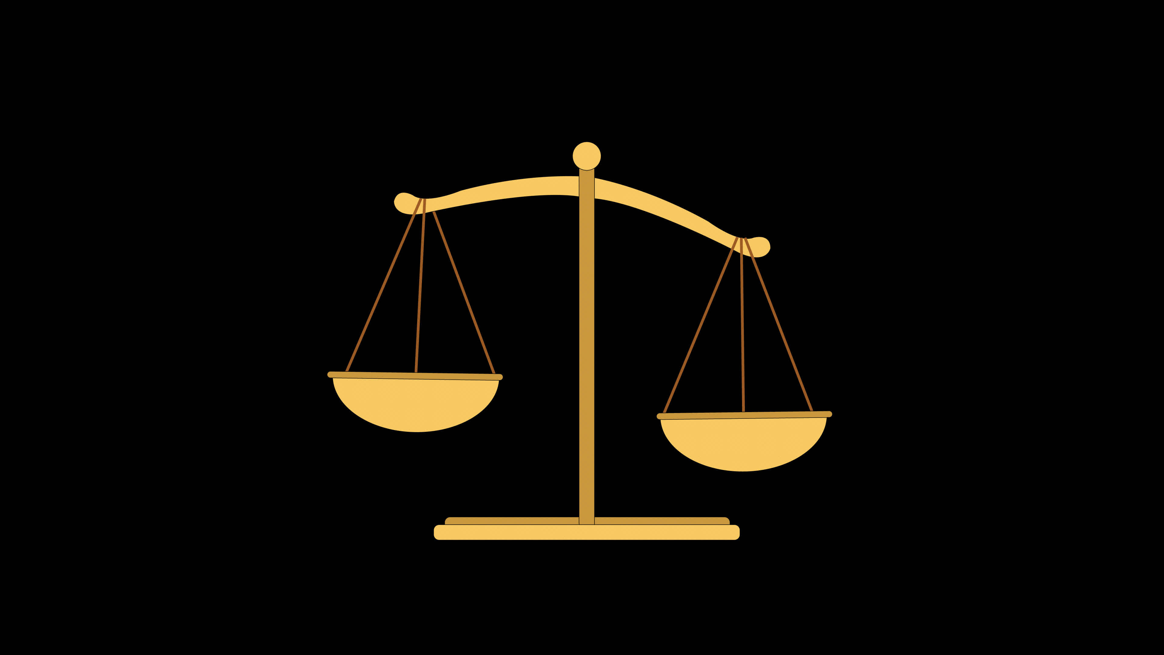 scale icon Scales of justice loop Animation video transparent