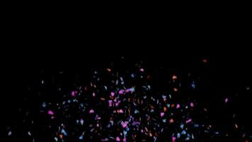 hearts confetti falling loop Animation video transparent background with alpha channel