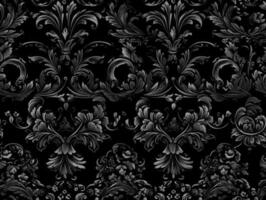 Seamless pattern Royal vintage Victorian Gothic background Rococo venzel and whorl created with technology. photo