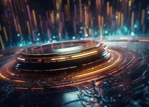 grande datos visualización ciberespacio creado con generativo ai tecnología foto