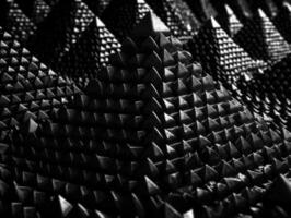 futurista resumen pirámide geométrico oscuro negro antecedentes creado con generativo ai tecnología foto