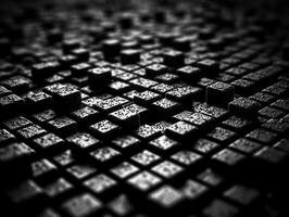 Futuristic cement cubes background Abstract geometric mosaic grid Square tiles pattern technology photo